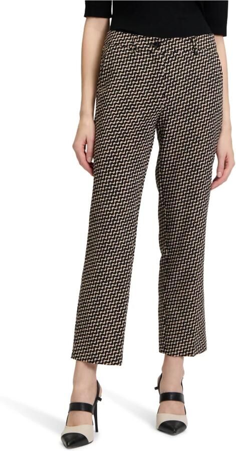 Betty Barclay Grafische Print Relaxed Fit Businessbroek Black Dames - Foto 2