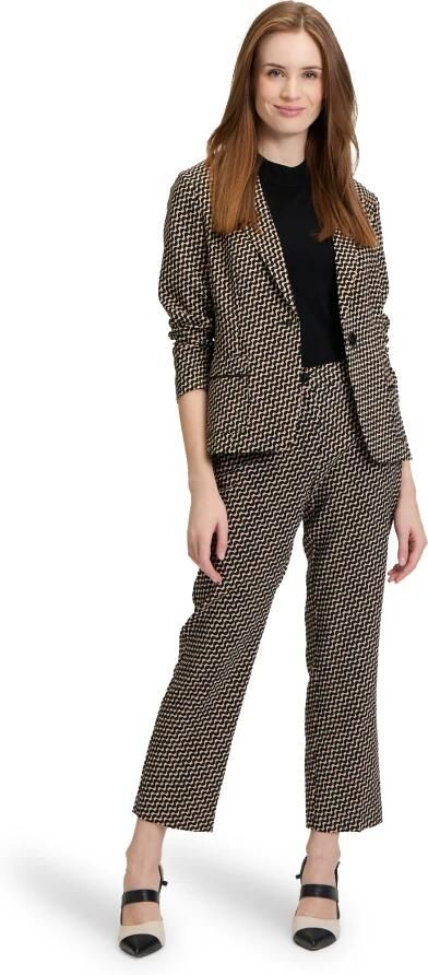 Betty Barclay Grafische Print Relaxed Fit Businessbroek Black Dames - Foto 3