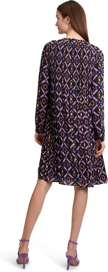 Betty Barclay Jurk met Lange Mouwen en Plooien Purple Dames