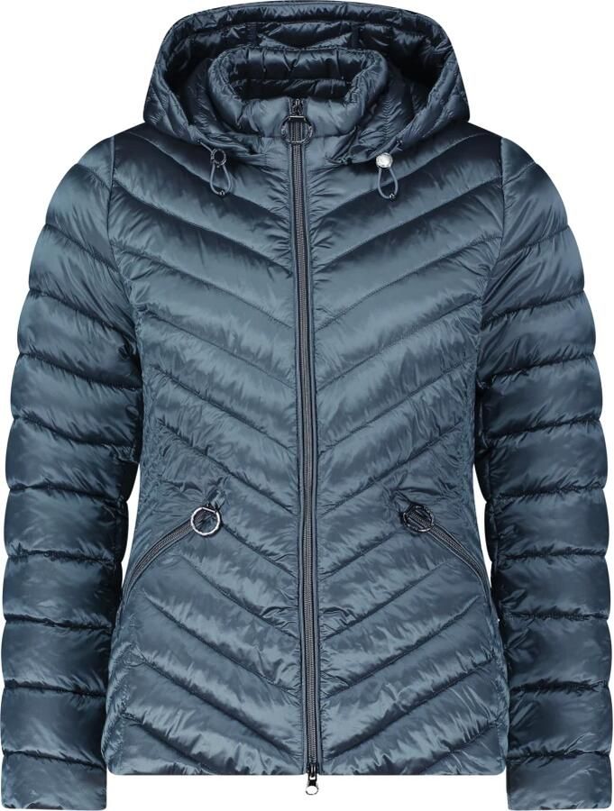 Betty Barclay Lichtgewicht gewatteerde jas met afneembare capuchon Blue Dames - Foto 4