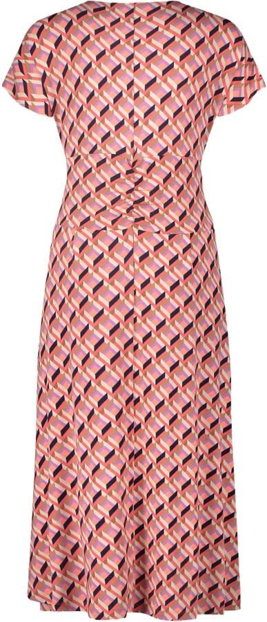 Betty Barclay jurk met all over print en ceintuur rood beige - Foto 2