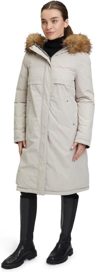 Betty Barclay Gewatteerde lange jas met imitatiefelbeet - Foto 2