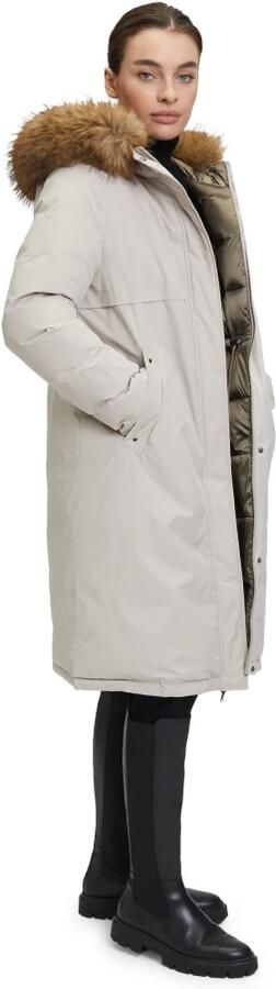 Betty Barclay Gewatteerde lange jas met imitatiefelbeet - Foto 4