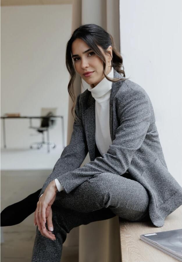 Betty Barclay Relaxed Fit Businessbroek met streep Black Dames