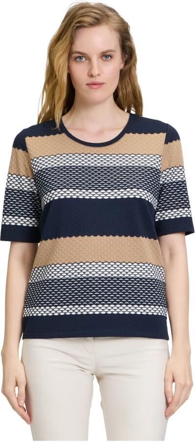 Betty Barclay Ronde hals shirt met structuur Multicolor Dames - Foto 2