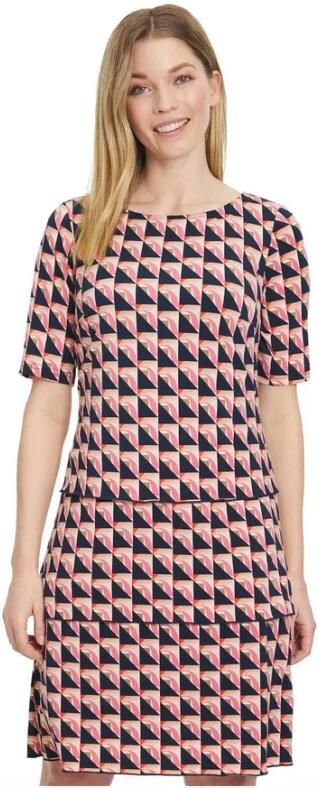 Betty Barclay jurk Elena met all over print donkerblauw fuchsia - Foto 4