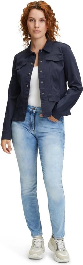 Betty Barclay Stone-Washed Slim-Fit Basic Jeans Blue Dames - Foto 6