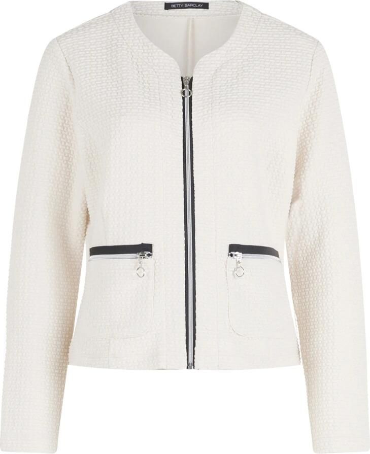 Betty Barclay Sweatjack met rits Beige Dames