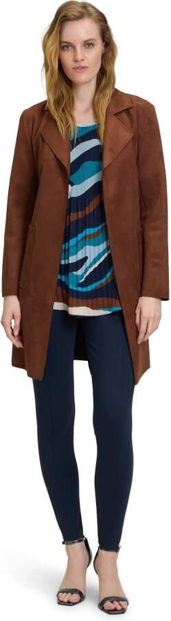 Betty Barclay Velours Lange Jas met Riem Brown Dames - Foto 3