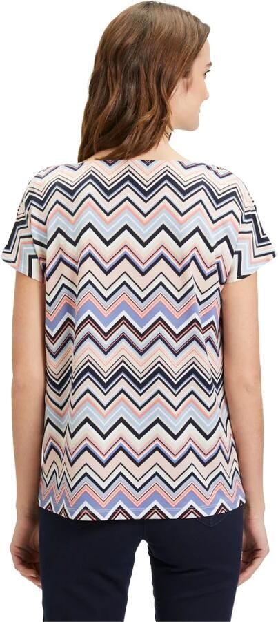 Betty Barclay Zigzag Waterfall Neck Shirt Multicolor Dames