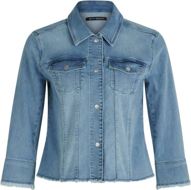 Betty Barclay Klassieke Denim Jack 3 4 Mouw Blue Dames
