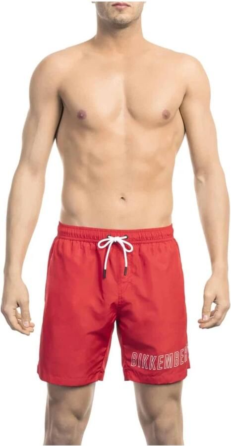 Bikkembergs Rode strandkleding met elastische tailleband Red Heren