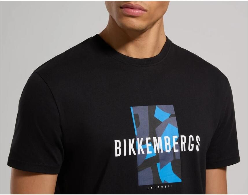 Bikkembergs Heren T-shirt met Opvallend Detail Black Heren