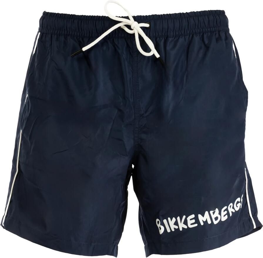 Bikkembergs Heren Trendy Navy Blauwe Zwembroek Blue Heren