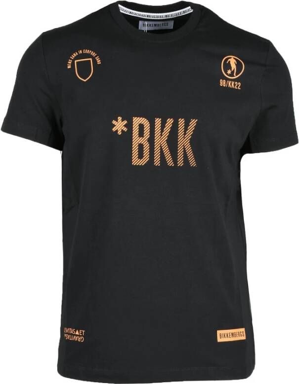 Bikkembergs Blauw T-shirt voor mannen Zwart Heren