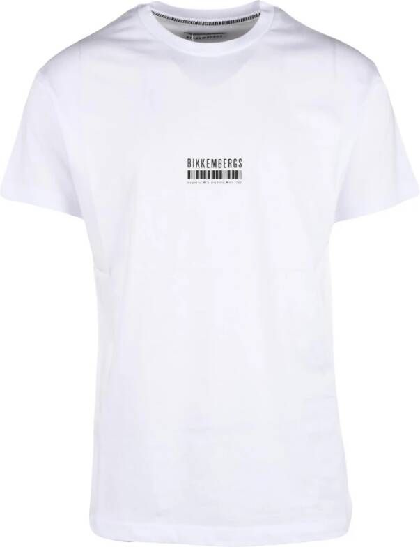 Bikkembergs Bordeaux T-Shirt voor Heren White Heren