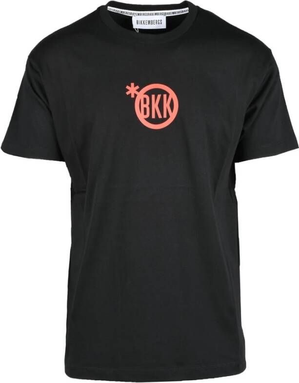 Bikkembergs Bordeaux T-Shirt voor Heren Zwart Heren
