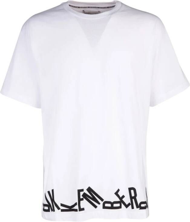 Bikkembergs Contrast Logo T-Shirt Wit Heren