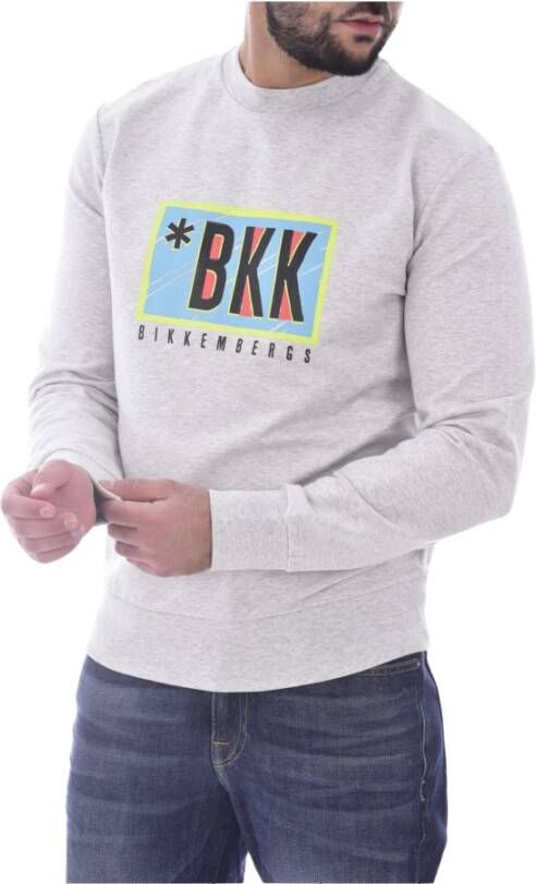 Bikkembergs Groot logo bedrukt sweatshirt Grijs Heren