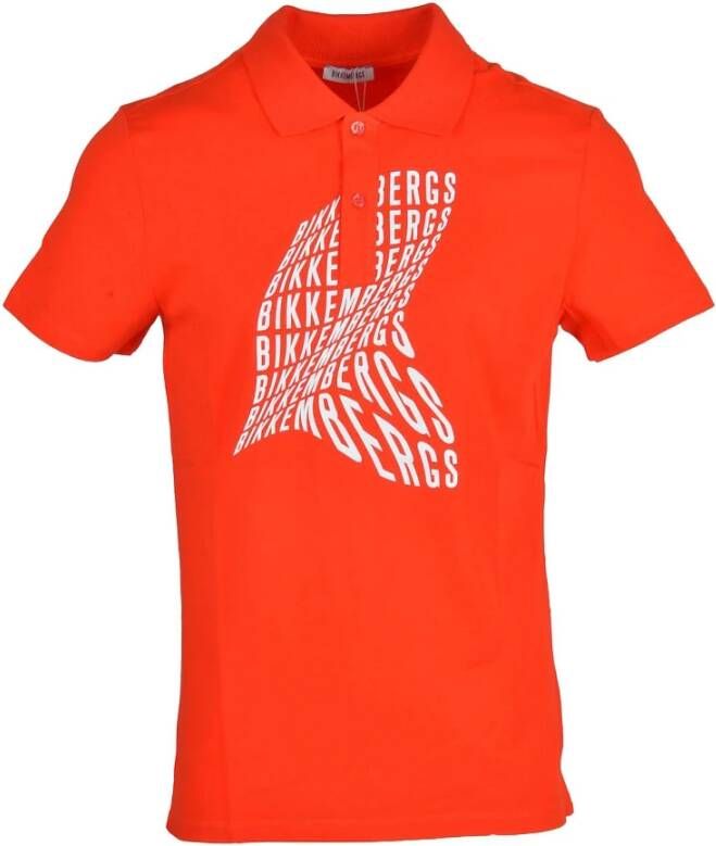 Bikkembergs Polo Shirt Oranje Heren