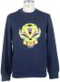 Bikkembergs Blauwe Katoenen Sweatshirt met Unieke Rubber Applicatie White Heren - Thumbnail 1