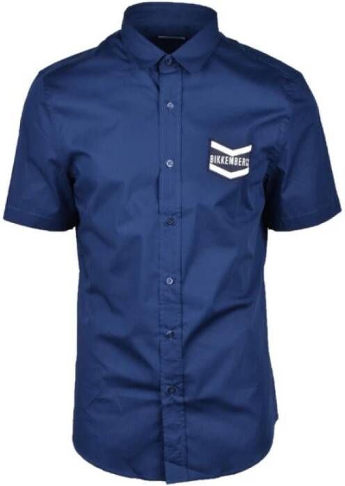 Bikkembergs Shirts Blauw Heren