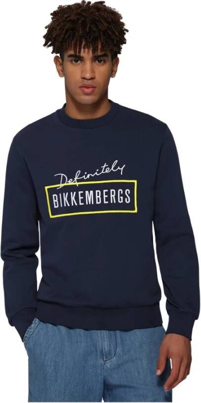 Bikkembergs Navy Regular Pull Sweater Blue Heren