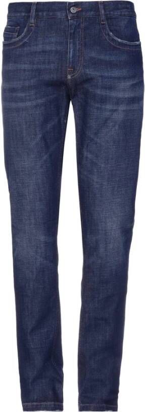 Bikkembergs Donkerblauwe Katoenen Jeans met 5 Zakken Blue Heren