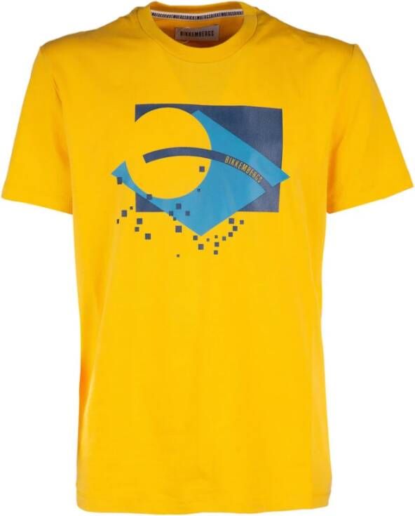 Bikkembergs T-shirt met print Oranje Heren