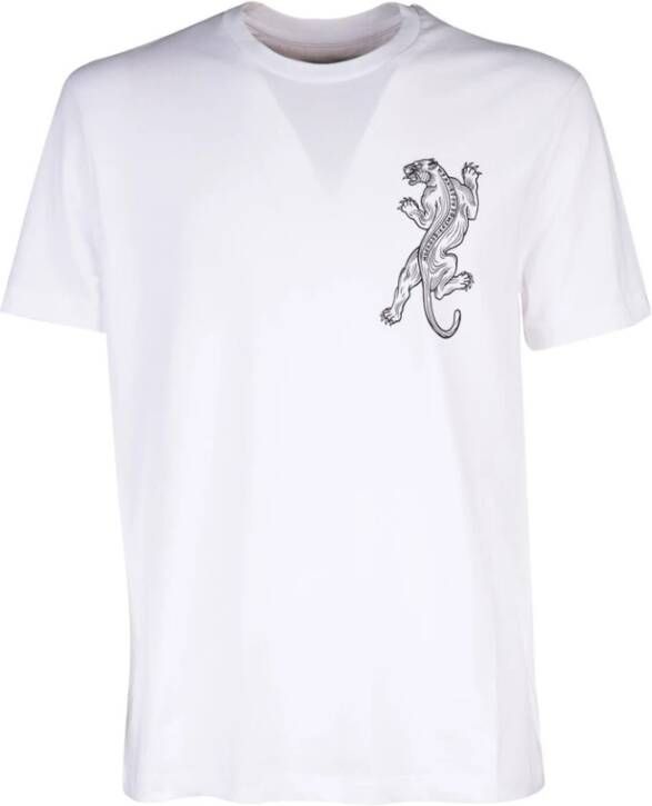 Bikkembergs T-shirt met prints en korte mouwen White Heren