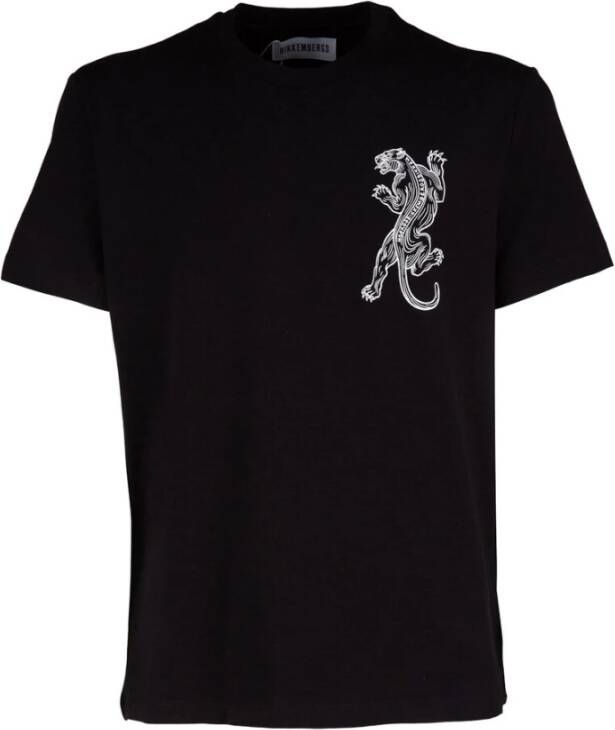 Bikkembergs T-shirt met prints en korte mouwen Zwart Heren