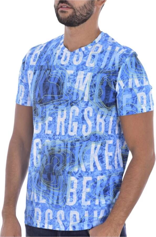 Bikkembergs T -shirtprinté Blauw Heren