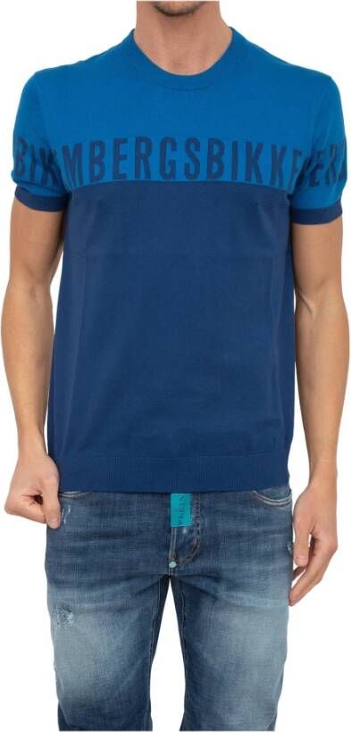 Bikkembergs T-Shirts Blauw Heren