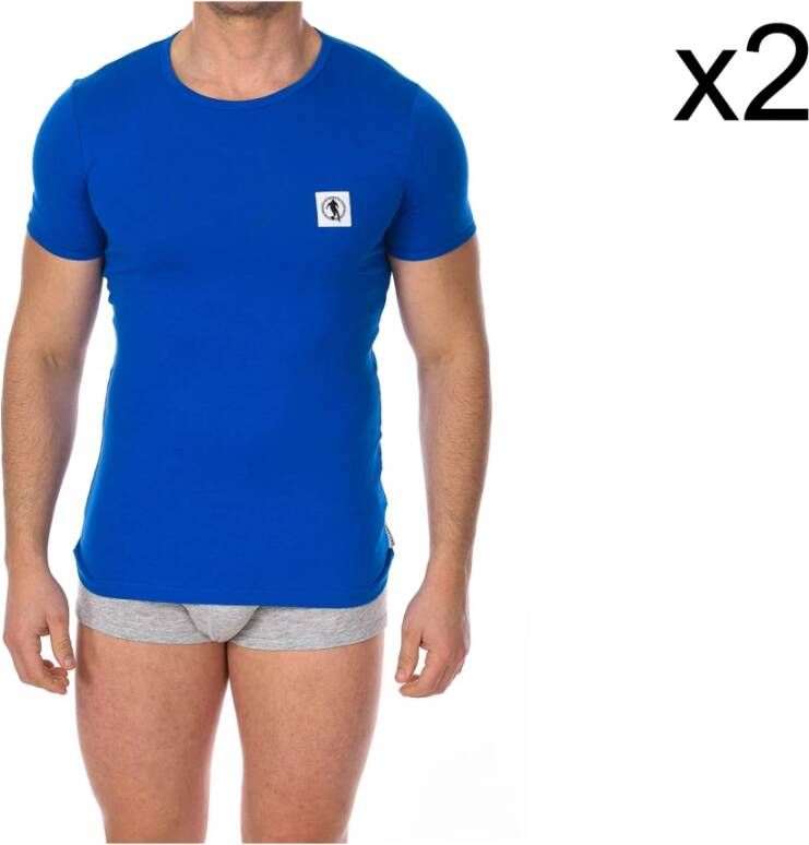 Bikkembergs Korte mouwen T-shirt Blue Heren