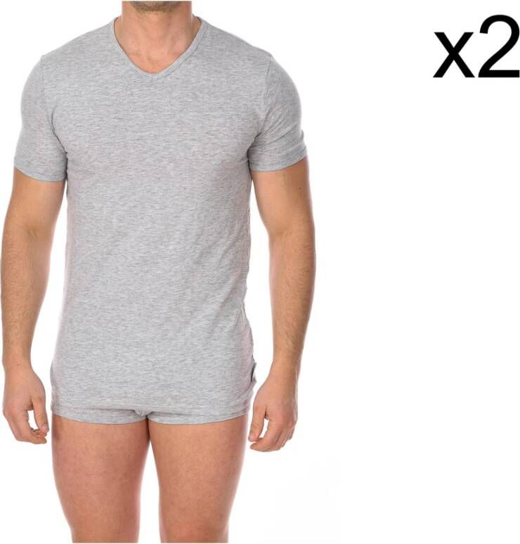 Bikkembergs T-shirt Korte Mouw BKK1UTS02BI-GREY MELANGE