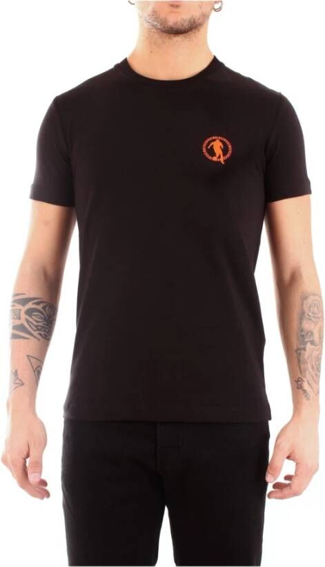 Bikkembergs Logo Print Katoenen T-Shirt Black Heren