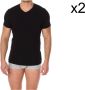 Bikkembergs Zwarte Slim Fit V-Hals T-Shirts Black Heren - Thumbnail 1