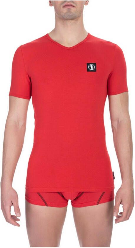 Bikkembergs T-shirt met V-hals Rood Heren