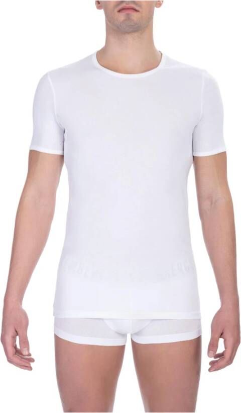 Bikkembergs White Cotton T-Shirt Wit Heren