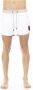 Bikkembergs Elegante witte zwemshorts met unieke voorkantprint White Heren - Thumbnail 1