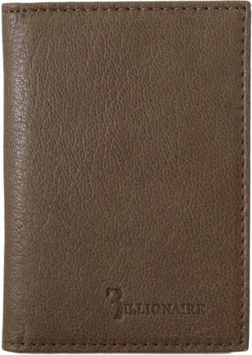Billionaire Brown Leather Bifold Wallet Brown Unisex