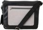 Billionaire Italian Couture Black Gray Leather Messenger Shoulder Bag Zwart Heren - Thumbnail 1