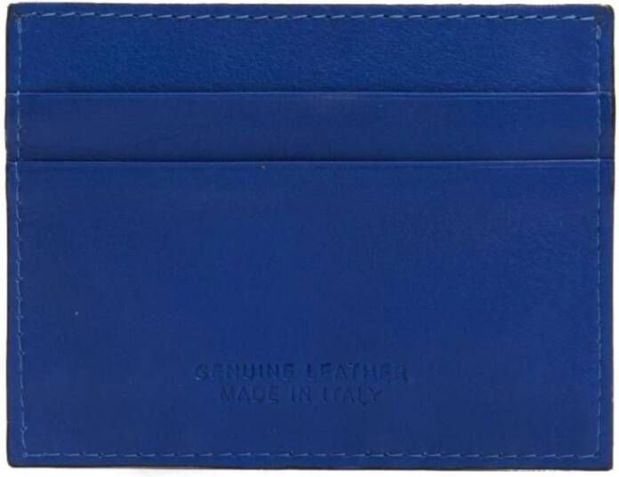 Billionaire Blue Leather Wallet Blauw Unisex