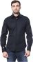Billionaire Monogram Geborduurd Overhemd met Aangepaste Knopen Blue Heren - Thumbnail 1