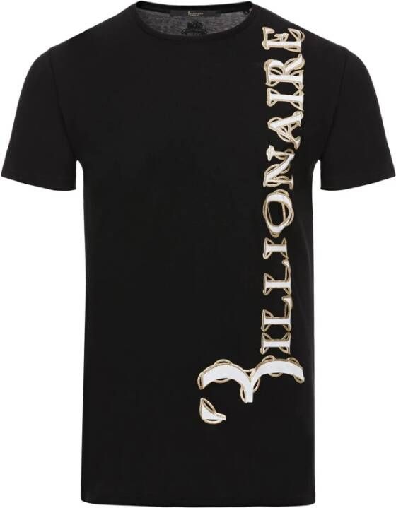 Billionaire Zwart Katoen Logo Print T-Shirt Black Heren
