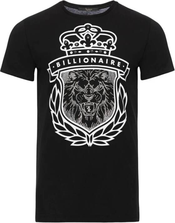 Billionaire Zwarte T-shirt met logoprint Black Heren