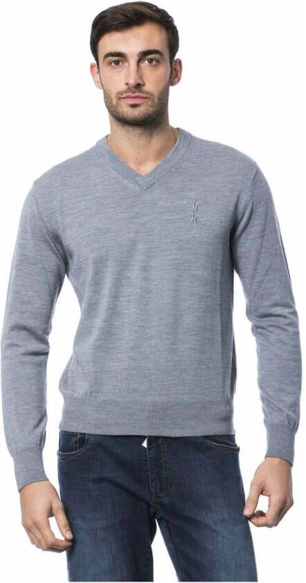 Billionaire Gray Merino Wool Sweater Grijs Heren