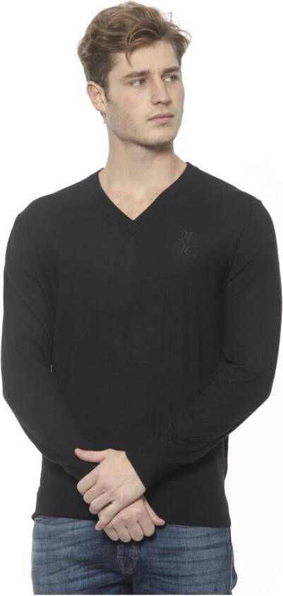 Billionaire Luxe Cashmere V-hals Trui Black Heren