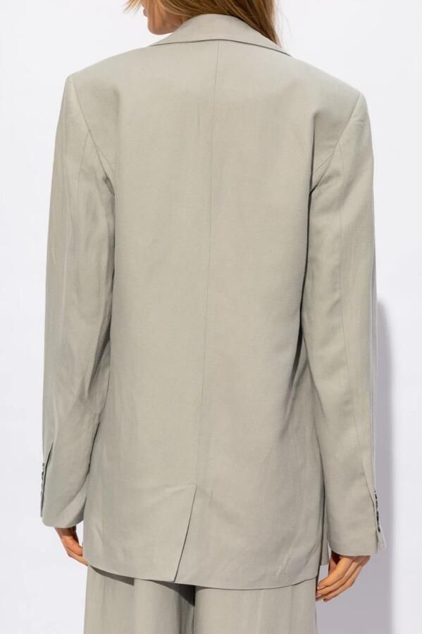 Herskind Rechte blazer in linnenmix Mercy grijs - Foto 5