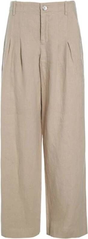 Bitte Kai Rand Brede broek Beige Dames